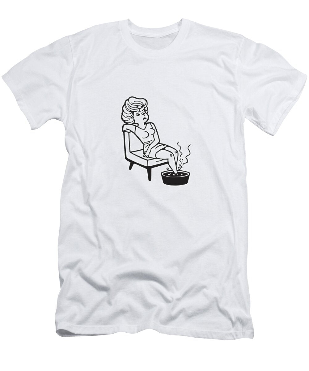 1 Tired Woman Soaking Her Feet Csa Images T-Shirt
