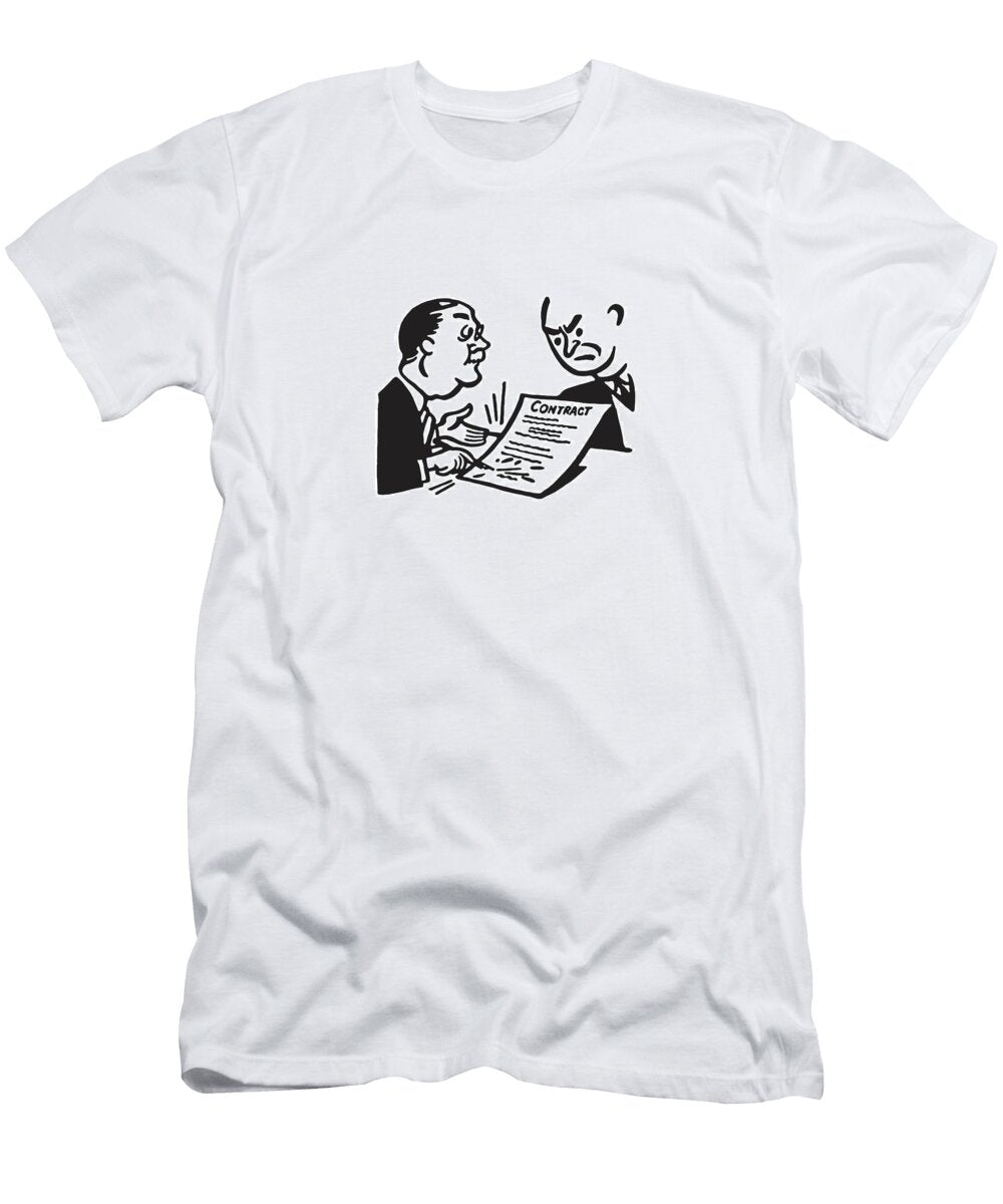1 Two Men Going Over a Contract Csa Images T-Shirt
