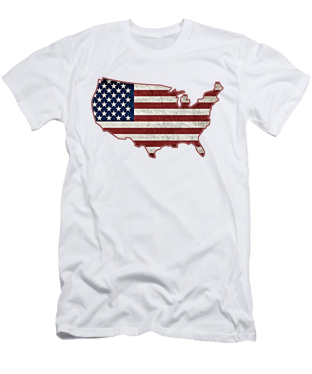 1 USA Worn Flag Positive Images T-Shirt