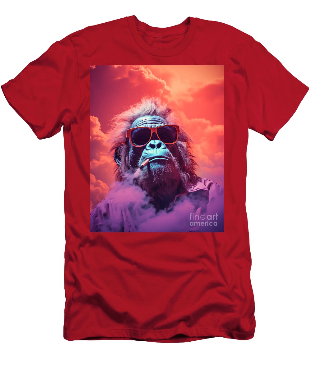 1 Vaporwave Orangutan Ar 45 Stylize 250 By Asar Studios Celestial Images T-Shirt