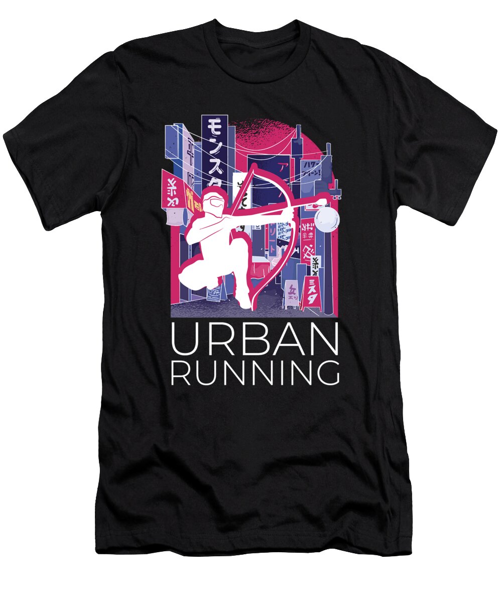 1 Vaporwave Synthwave Skyline Arrowtag Greenoptix T-Shirt