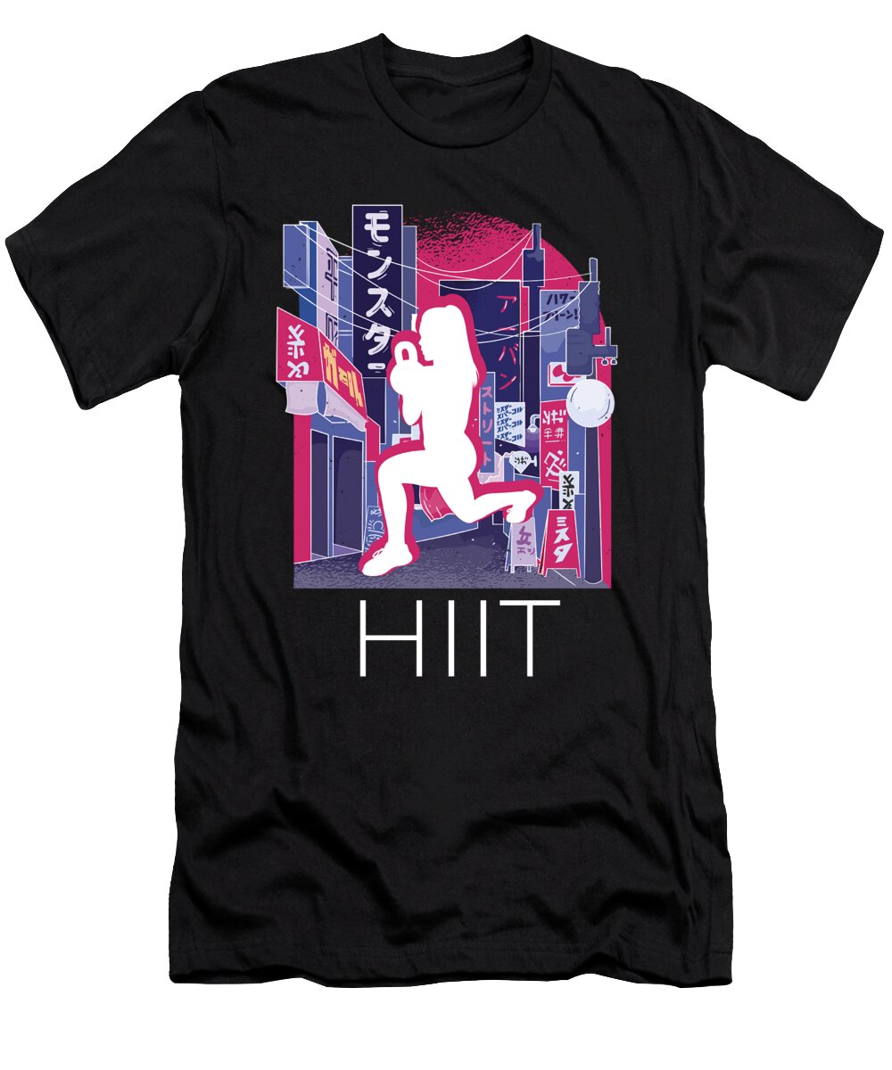 1 Vaporwave Synthwave Skyline Hiit Greenoptix T-Shirt