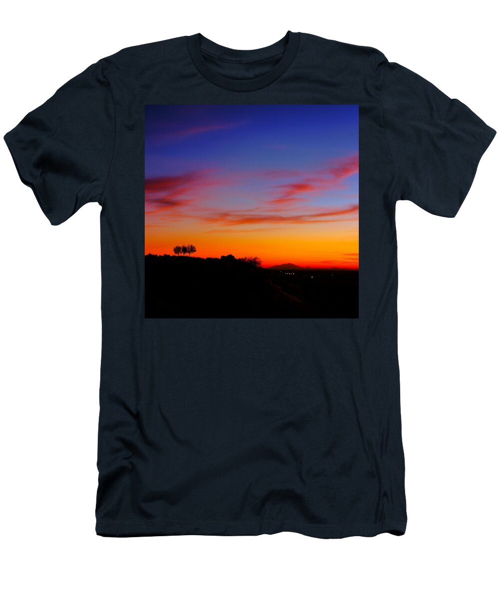 1 Vibrant Sunset Over Distant Horizon Mario G Rivera T-Shirt