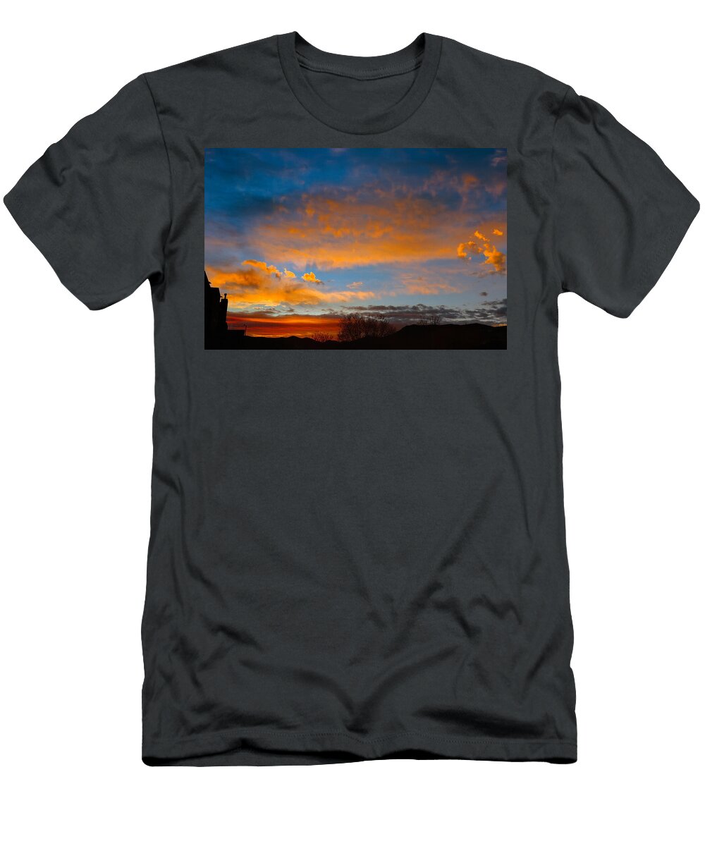 1 Vibrant Sunset Over Mountains Mario G Rivera T-Shirt