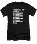 1 Video Games Gaming Gamer My Perfect Day Video Games Crazy Squirrel T-Shirt