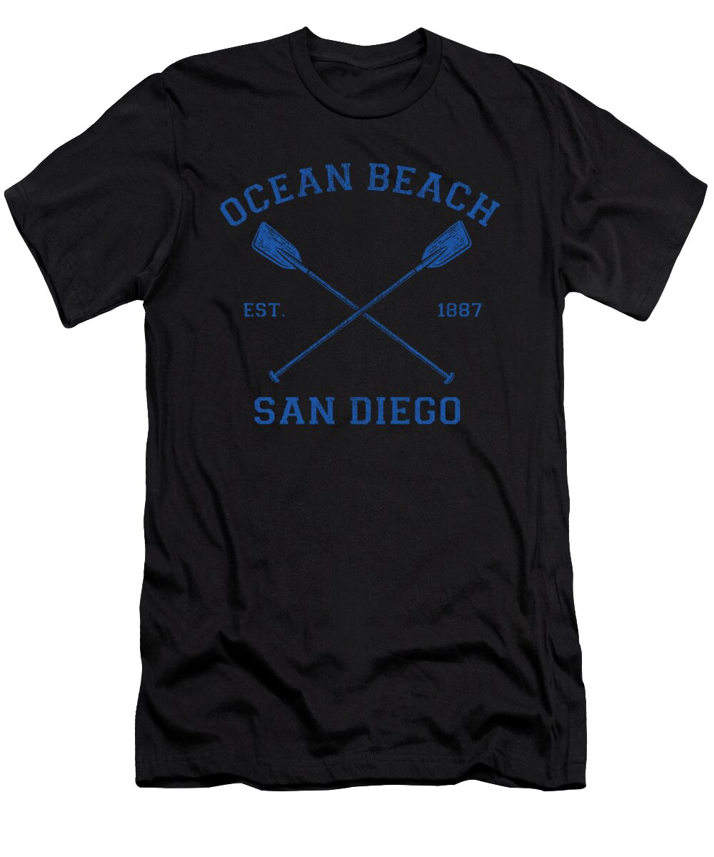 1 Vintage Ocean Beach San Diego Vacation Vector Deluxe T-Shirt