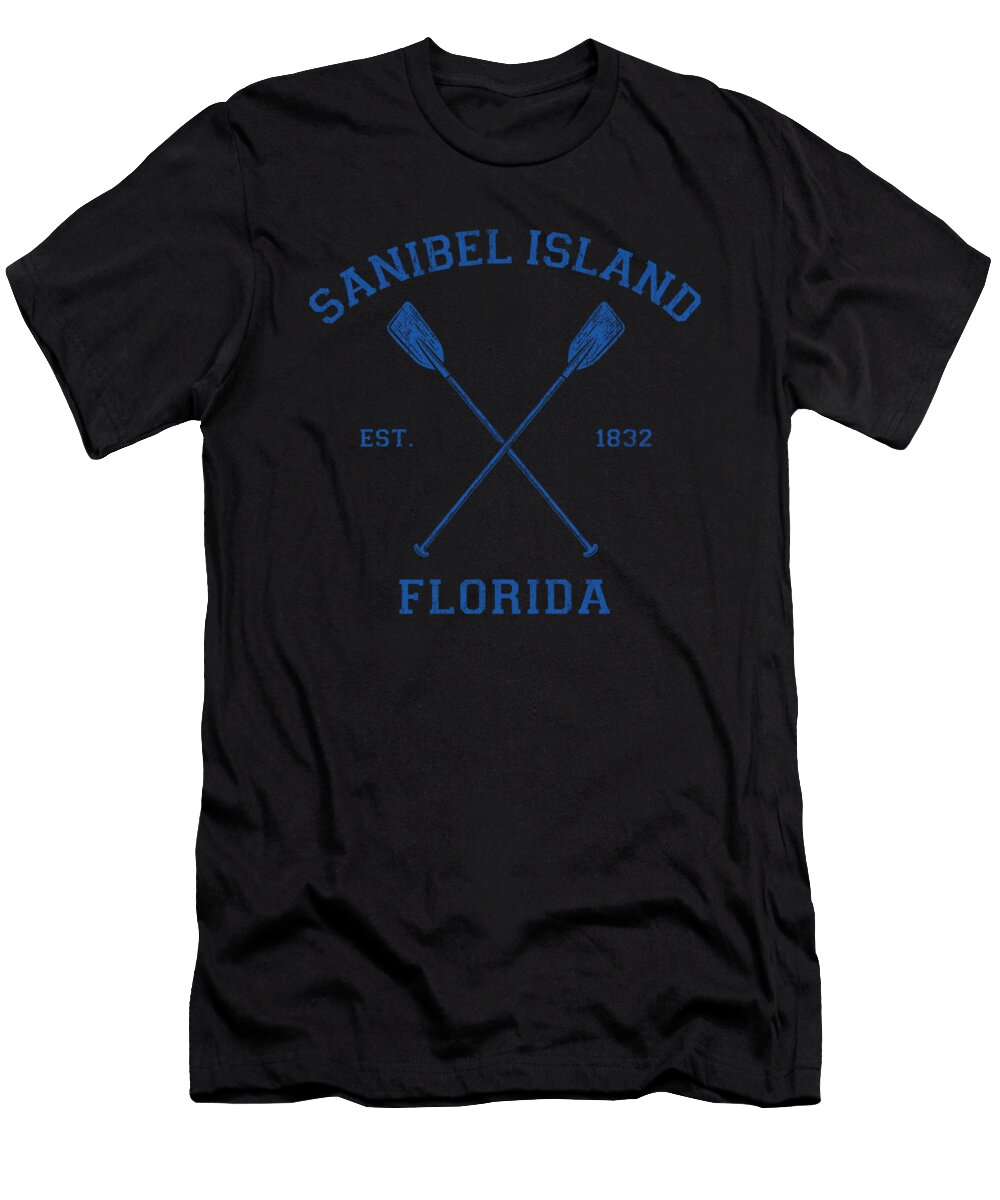 1 Vintage Sanibel Island Florida Vacation Vector Deluxe T-Shirt