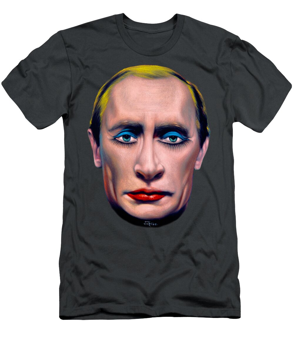1 Vladimir Putin Lgbtq Rainbow Flag Banned Image Oil on Velvet By Jorge Torrones Jorge Terrones T-Shirt