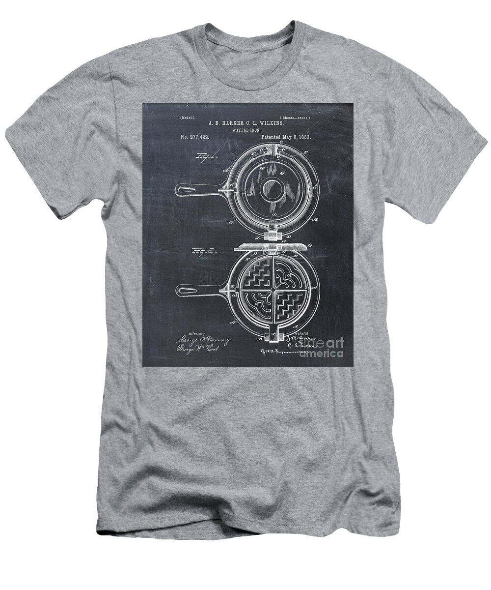 1 Waffle Iron Patent Print Visual Design T-Shirt