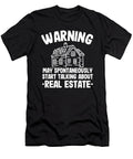 1 Warning May Talk About Real Estate Agent Realtor Funny Gift Lisa Stronzi T-Shirt