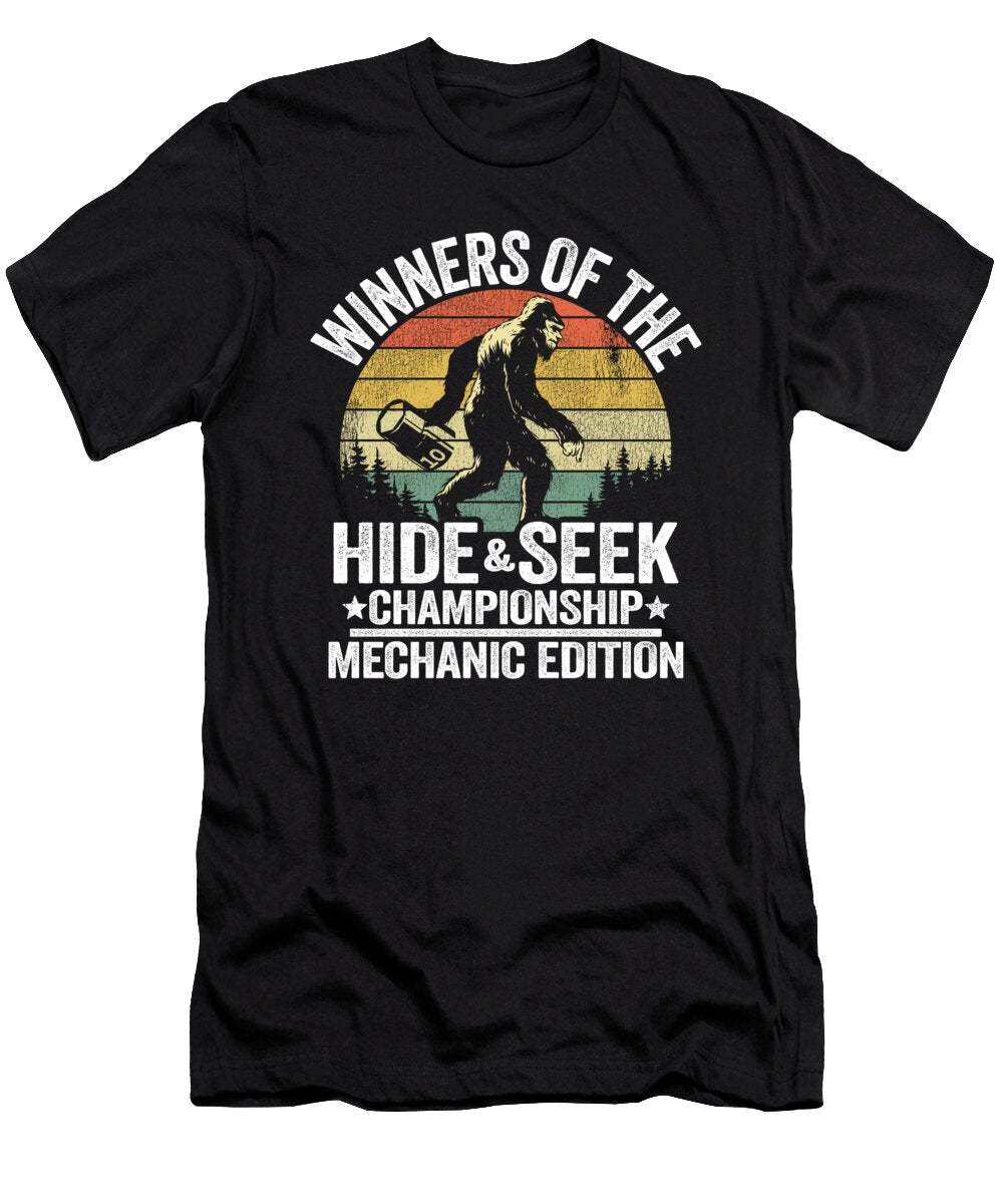 1 Winners of the Hide Seek Championship Funny Mechanic Lisa Stronzi T-Shirt