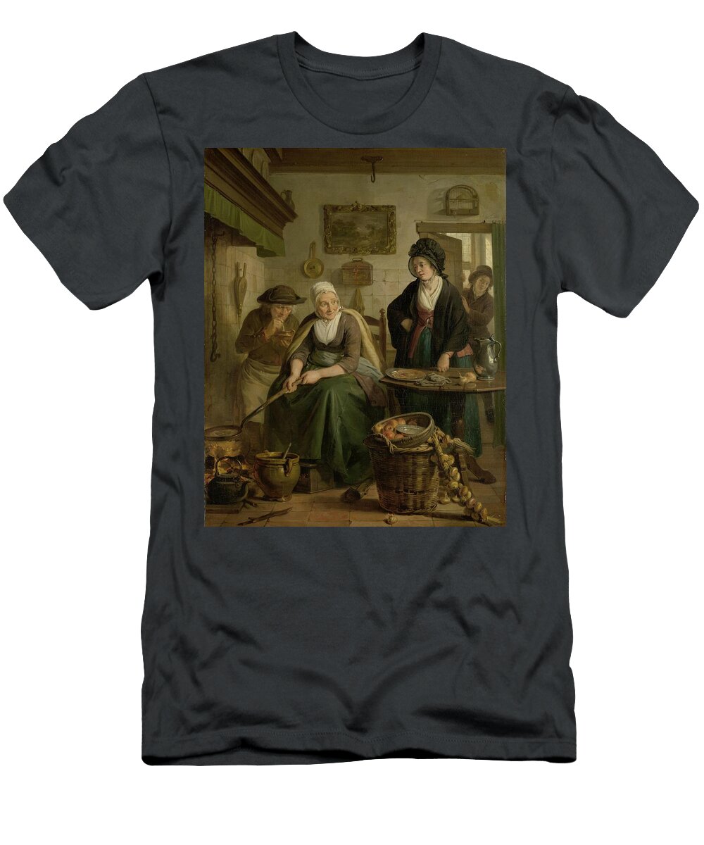 1 Woman Baking Pancakes C C Adriaan De Lelie Dutch T-Shirt