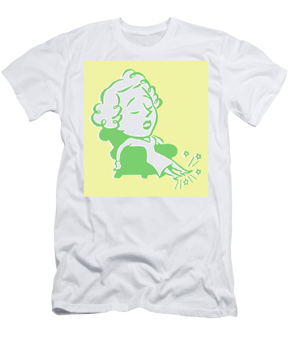 1 Woman in Chair with Sore Feet Csa Images T-Shirt