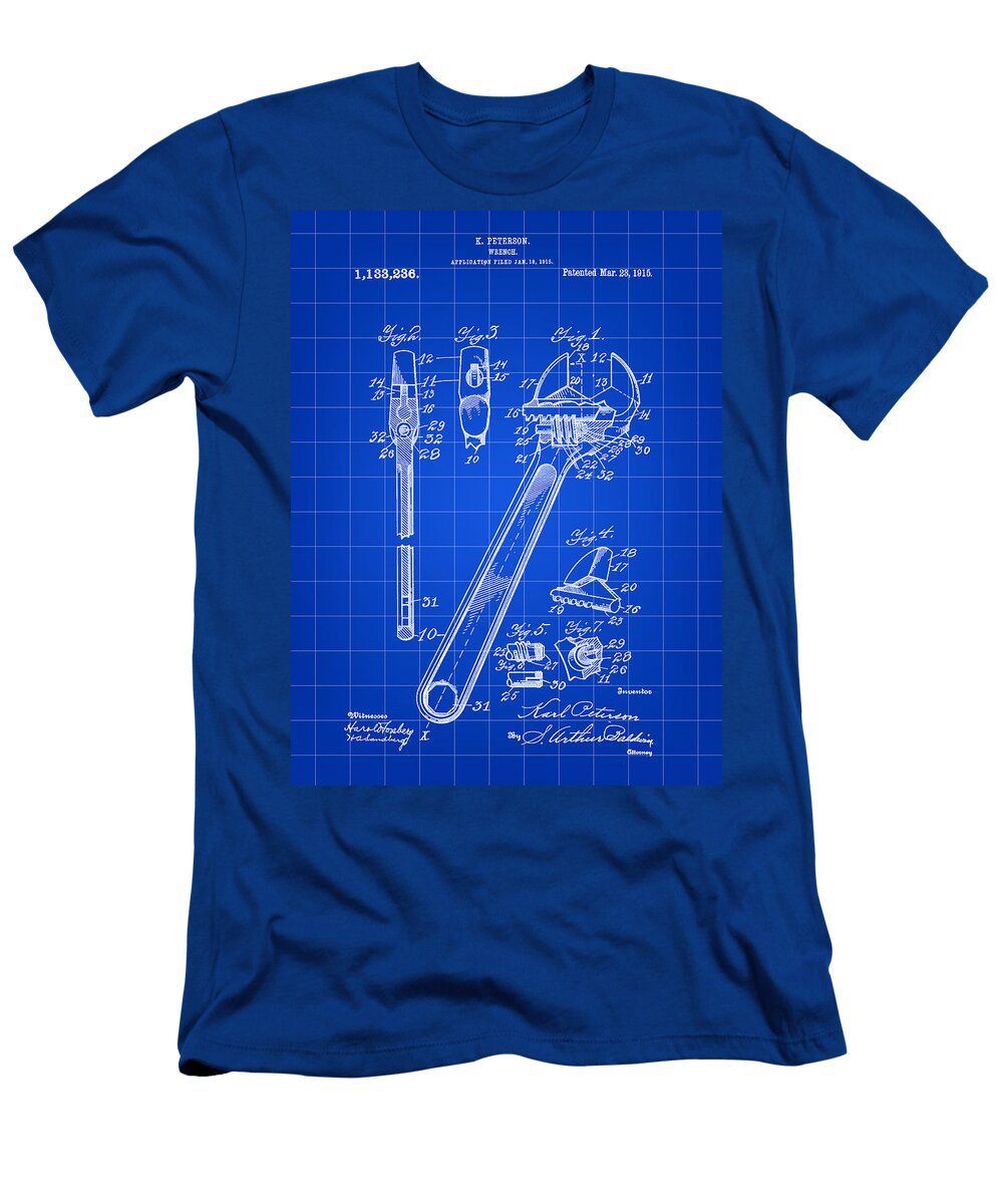 1 Wrench Patent 1915 Stephen Younts T-Shirt