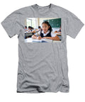 1 Young Girl Drawing in Classroom During Back to School Season Education Creativity Talha Khan T-Shirt