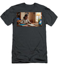 1 Young Student Girl Studying Online At Home with Laptop and Notebook Talha Khan T-Shirt