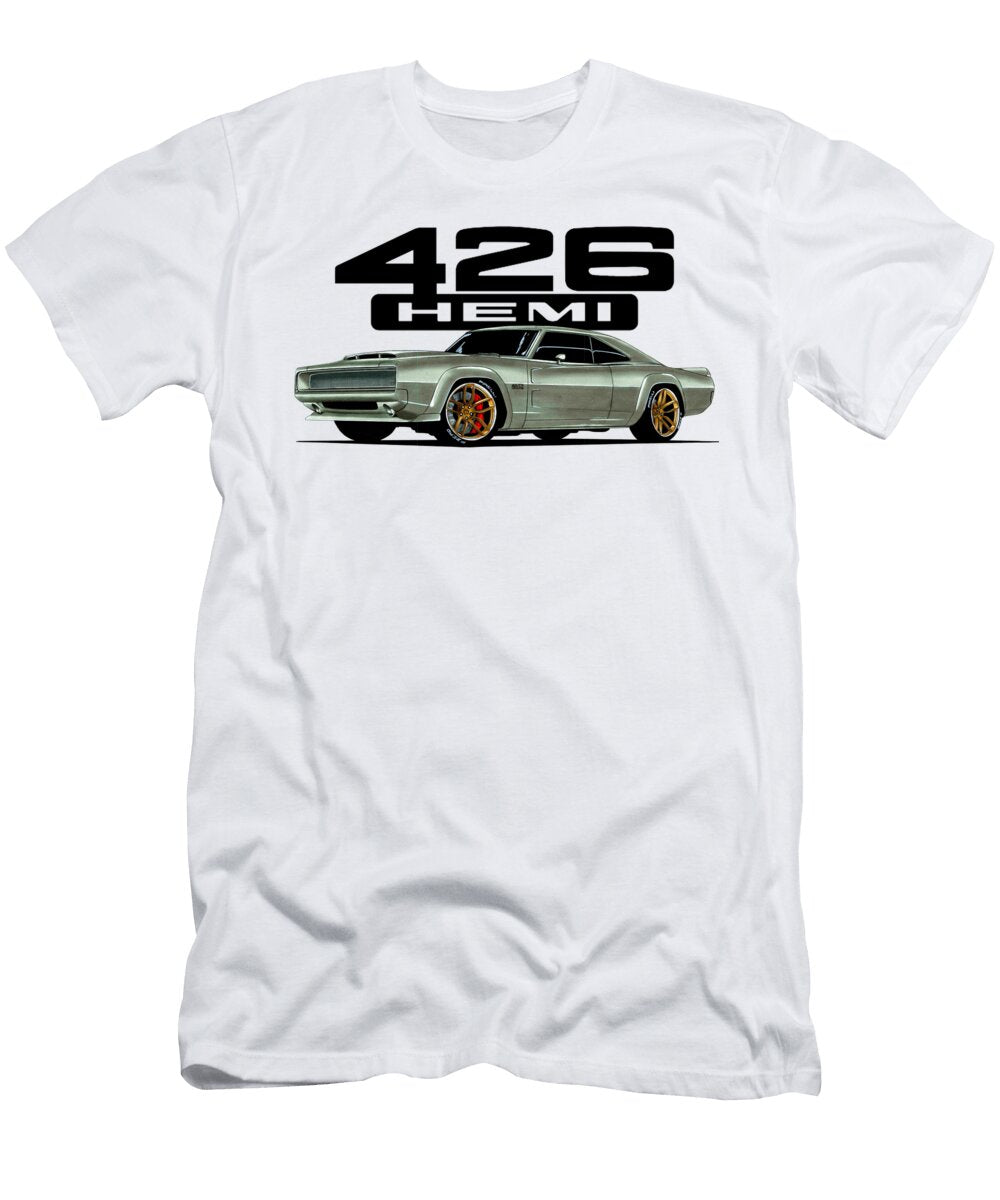 10 Dodge Charger 1968 Hellephant 426 Hemi Supercharged Mopar Vladislav Shapovalenko T-Shirt