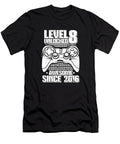 10 Gaming 8th Birthday Year Old Gamer Video Level 8 Unlocked Crazy Squirrel T-Shirt