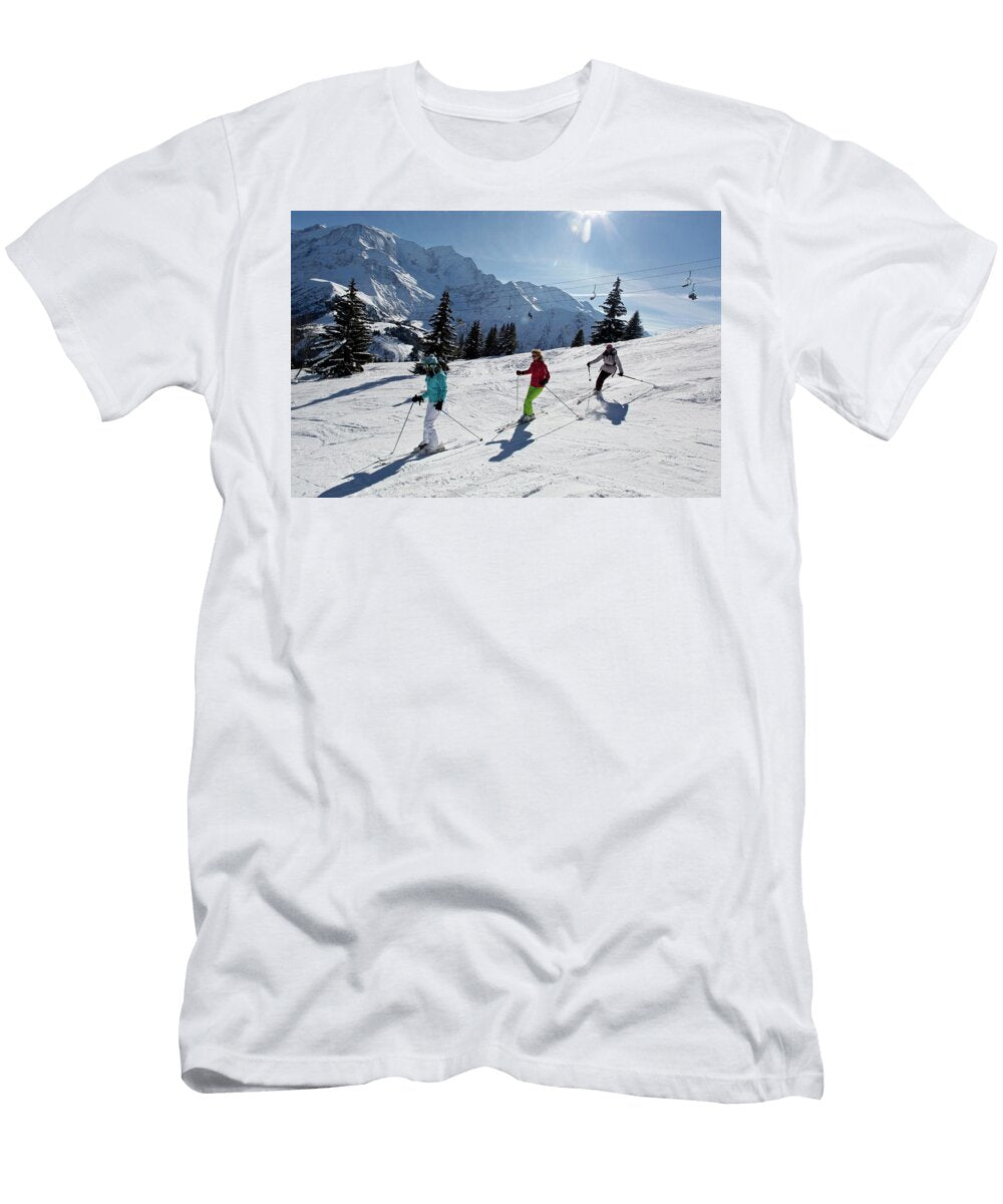 10 Girls Skiing in Les Houches Mario Colonel T-Shirt