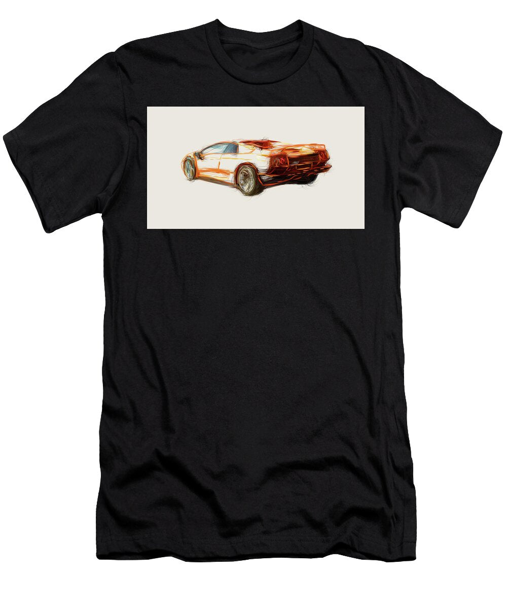 10 Lamborghini Diablo Vt 60 Car Drawing Carstoon Concept T-Shirt
