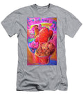 10 Painted Strawberry Ice Cream in Pink and Red Color Melting Ice Art Momente T-Shirt