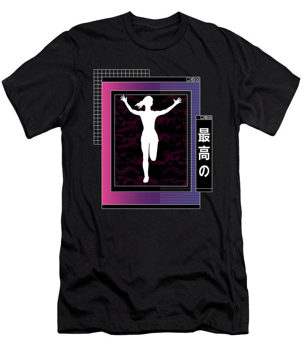10 Vaporwave Synthwave Marathon Trail Running Greenoptix T-Shirt