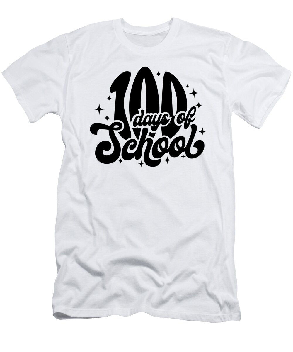 100 Days of School Teacher Students Celebration Design Jensen Cena T-Shirt