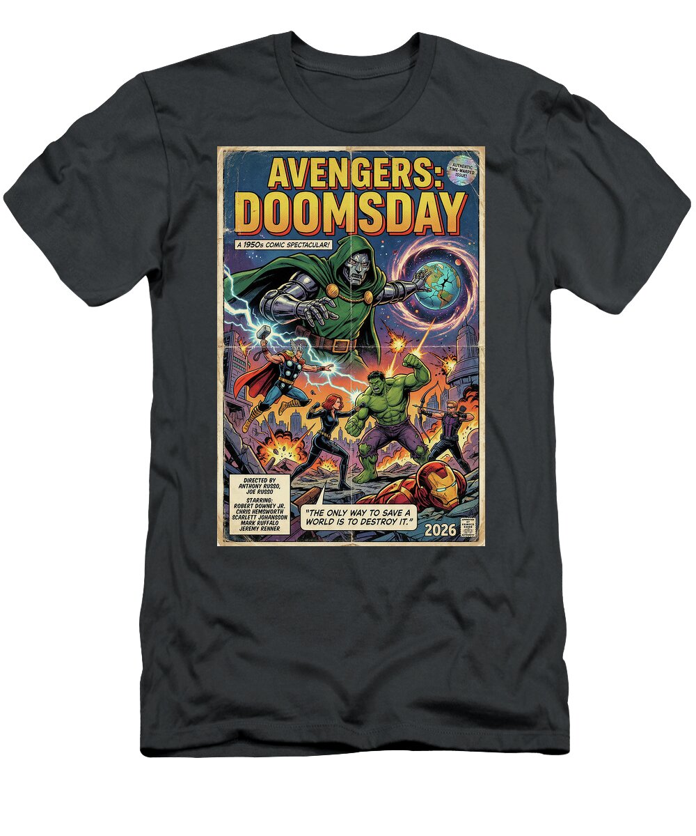 11 Avengers Doomsday 2026 Minimal Movie Poster Retro Film Poster Vintage Sampadart Gallery T-Shirt