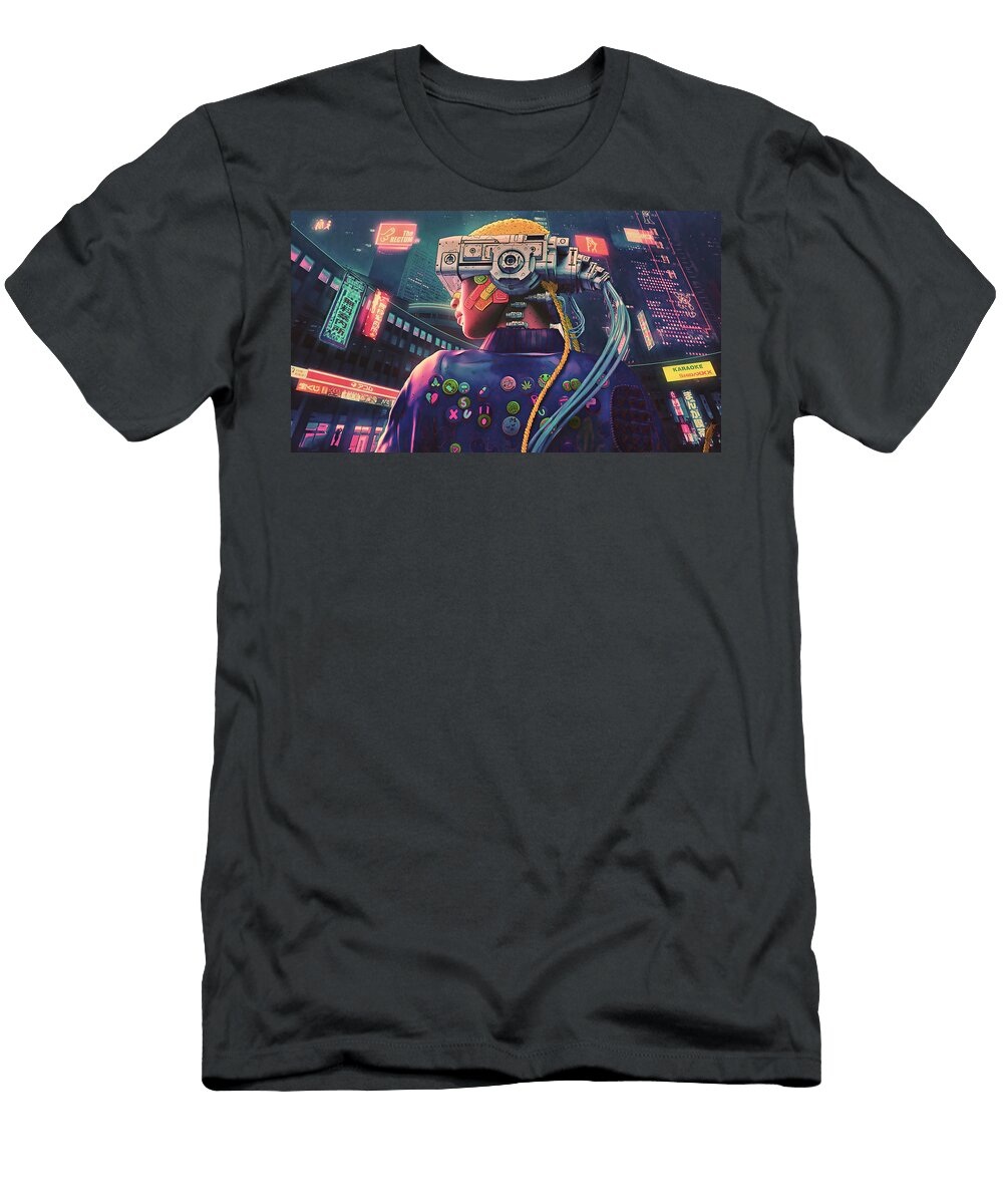 11 City of Neon Lights Gabriel Chevers T-Shirt