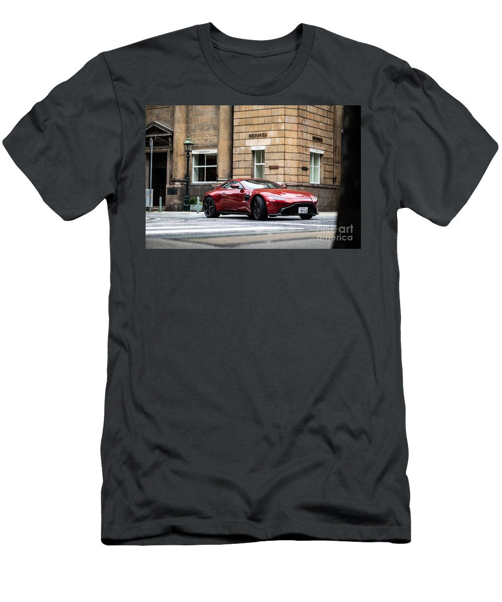 11 Exclusive Luxury Supercar Red Aston Martin Vantage V8 Amg Engine M177 40l Twin Turbocharged Vladyslav Shapovalenko T-Shirt