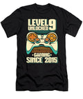 11 Gaming 9th Birthday Video Year Old Gamer Level 9 Unlocked Crazy Squirrel T-Shirt