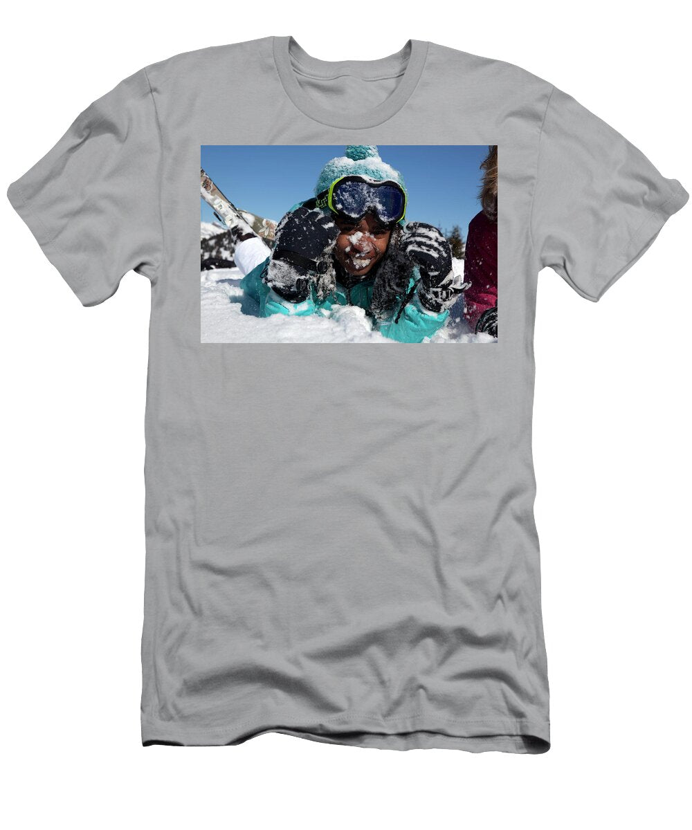 11 Girls Skiing in Les Houches Mario Colonel T-Shirt