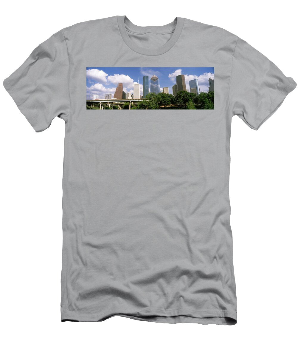 11 Low Angle View of Buildings in a City Panoramic Images T-Shirt
