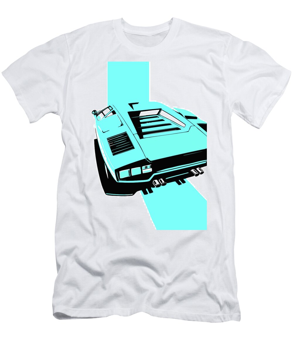 112 Lamborghini Countach Classic Italian Supercar Thespeedart T-Shirt