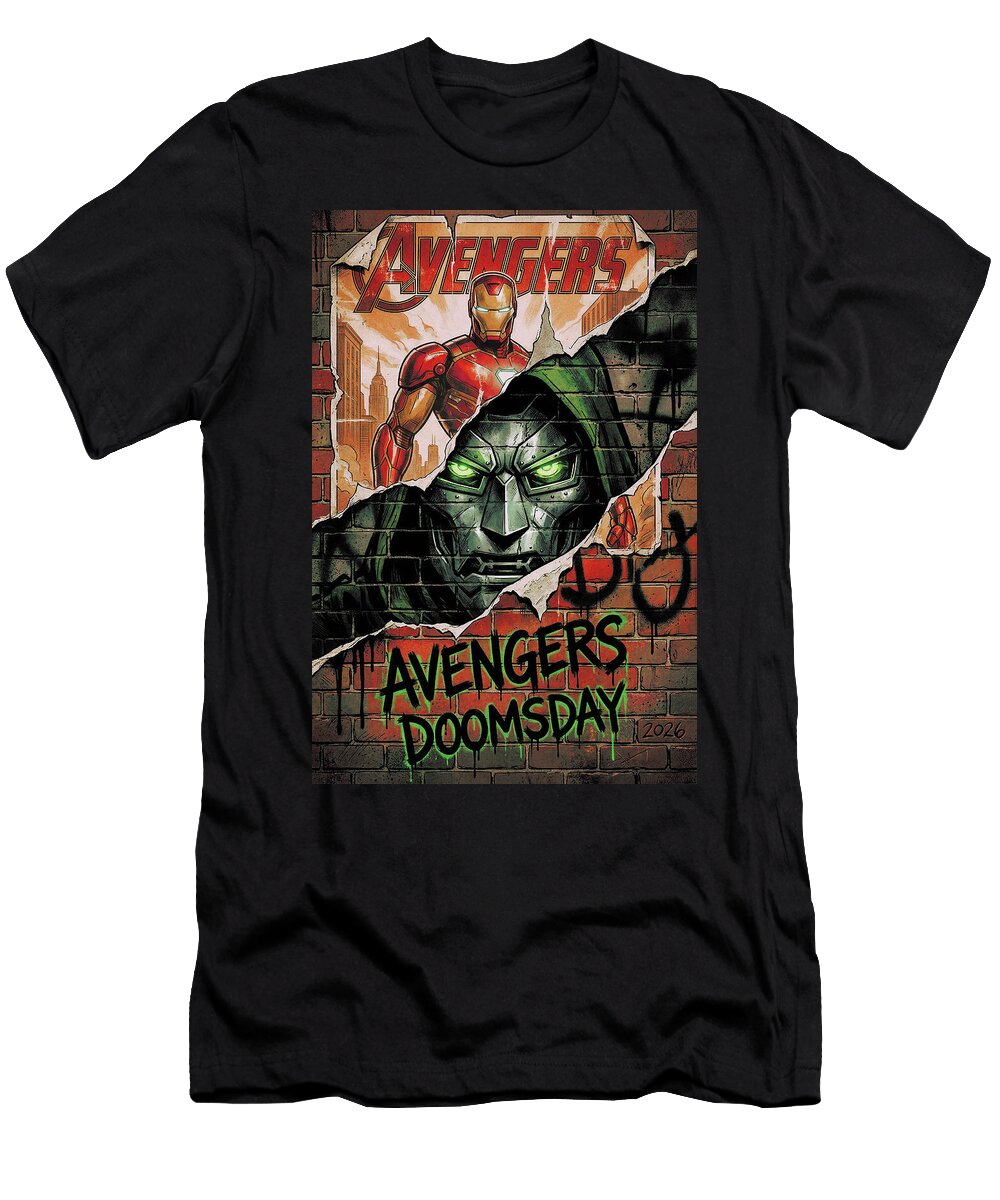 12 Avengers Doomsday Minimal Movie Poster Retro Film Poster Vintage 2026 Sampadart Gallery T-Shirt