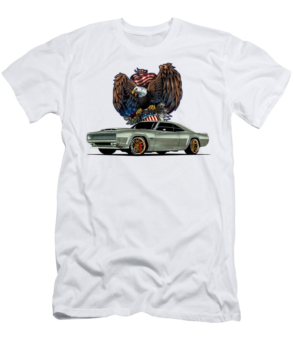 12 Dodge Charger 1968 Hellephant 426 Hemi Supercharged Mopar Vladislav Shapovalenko T-Shirt