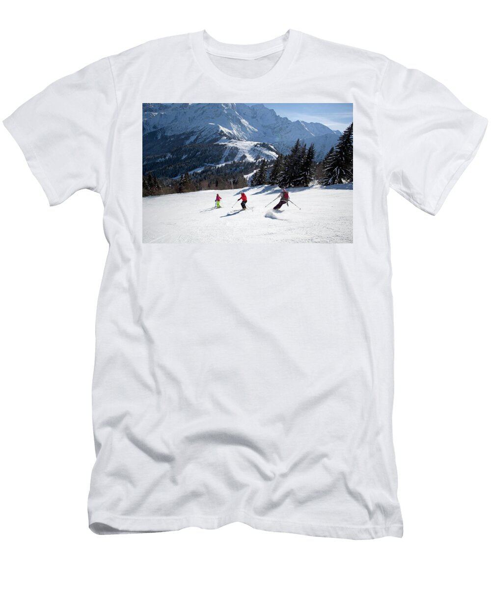 12 Girls Skiing in Les Houches Mario Colonel T-Shirt