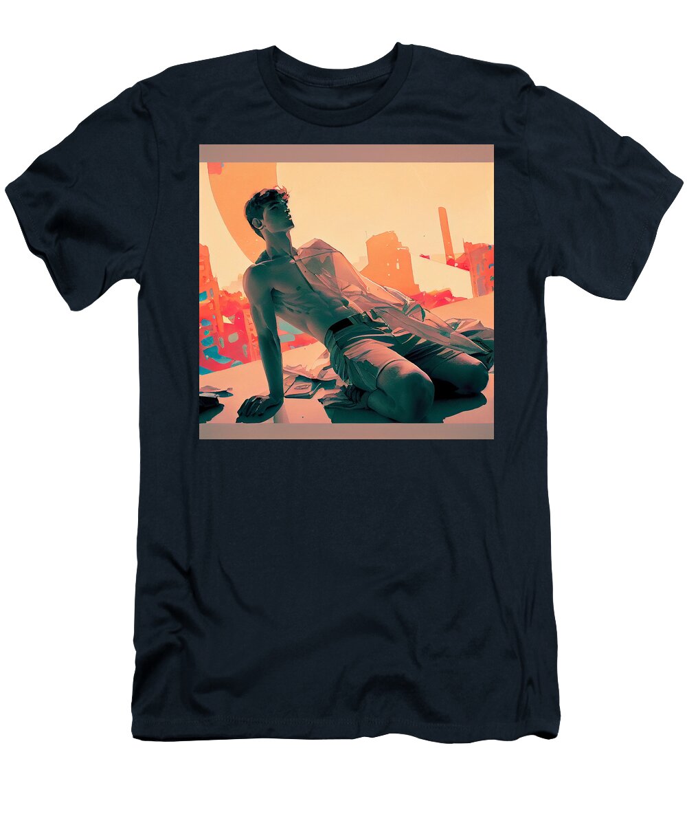 12 in a Jack Kirby Style Gentle and Light Colors By Asar Studios Celestial Images T-Shirt