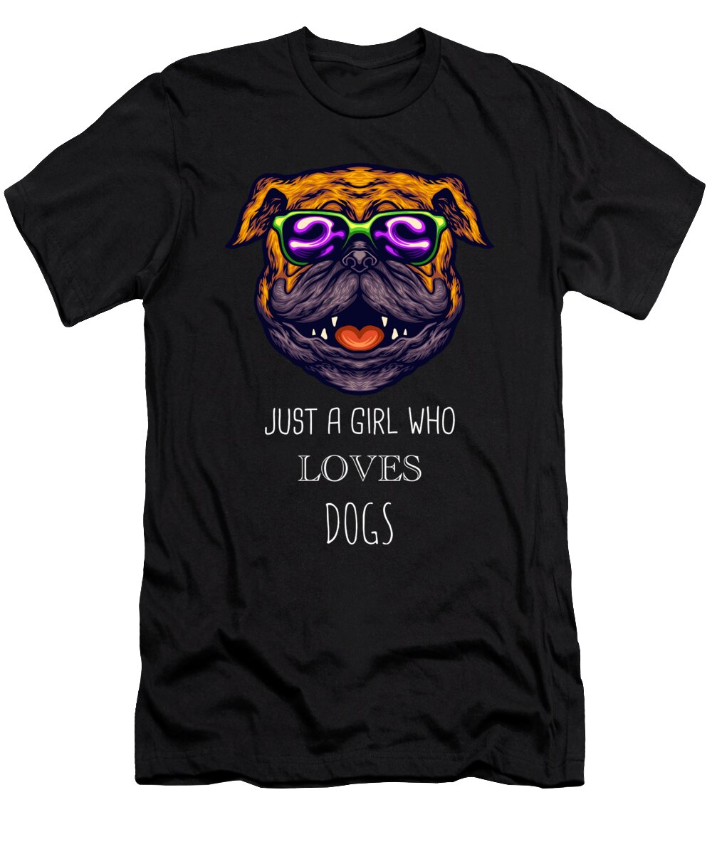 12 Just a Girl Who Loves Dogs Funny Dog Cynto T-Shirt