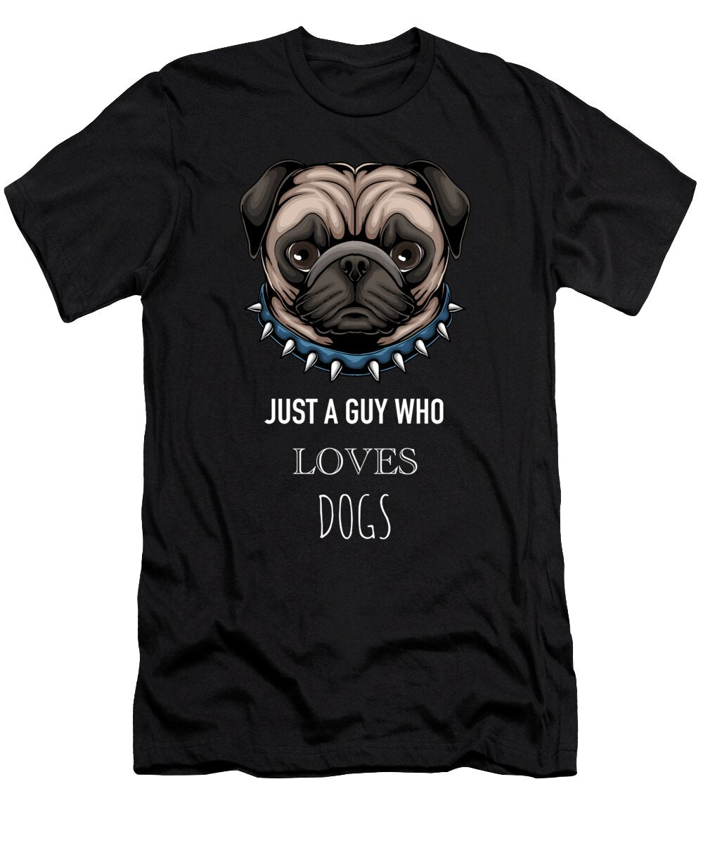 12 Just a Guy Who Loves Dogs Funny Dog Cynto T-Shirt