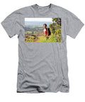 12 Woman Hiking Up Mt Dialbo Terry Schmidbauer T-Shirt