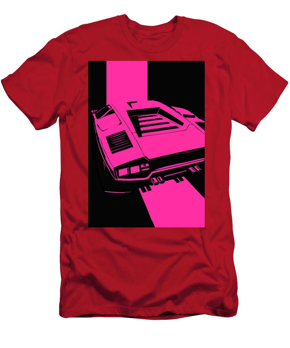 123 Lamborghini Countach Classic Italian Supercar Dark Backgroun Thespeedart T-Shirt