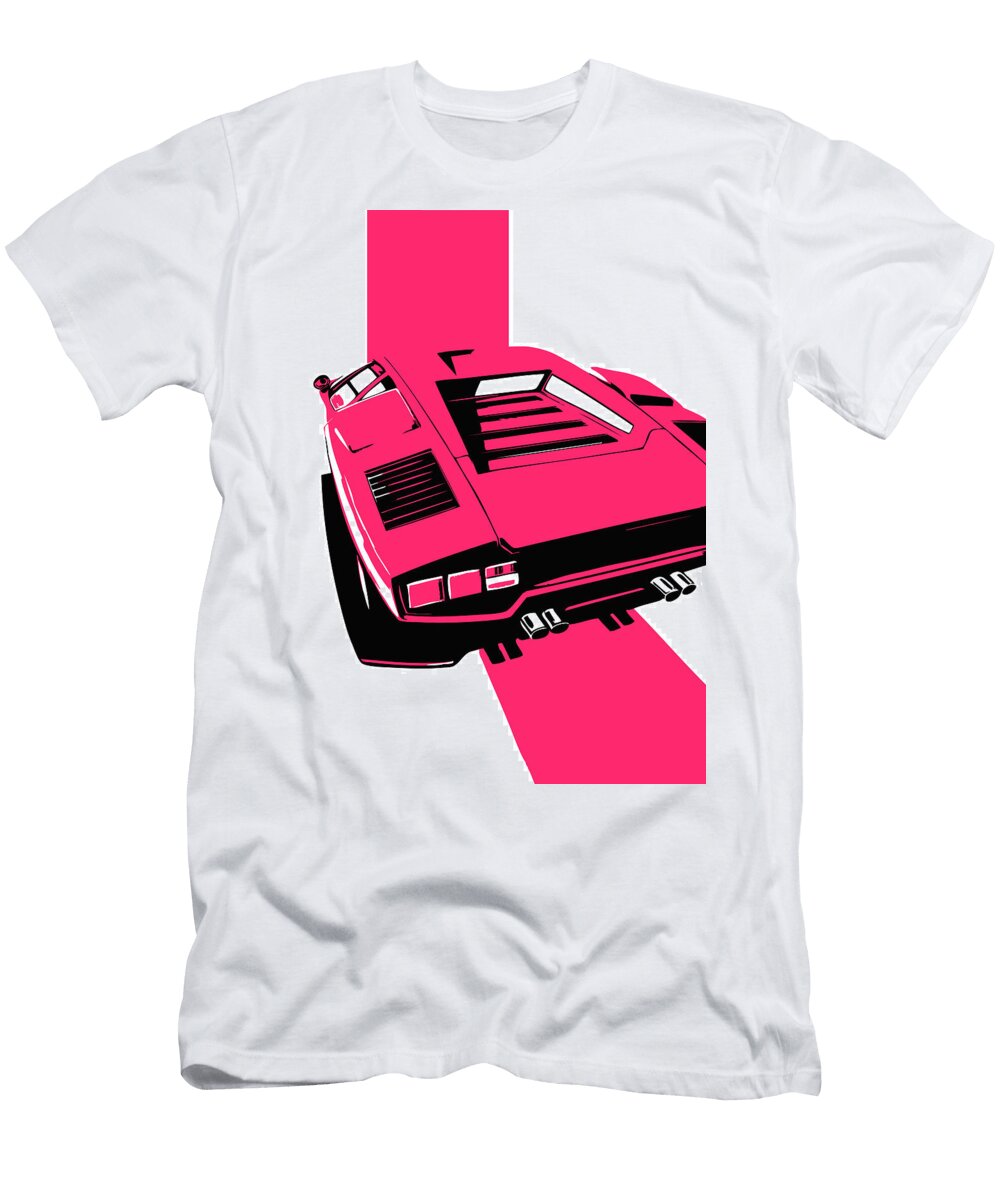 129 Lamborghini Countach Classic Italian Supercar Thespeedart T-Shirt