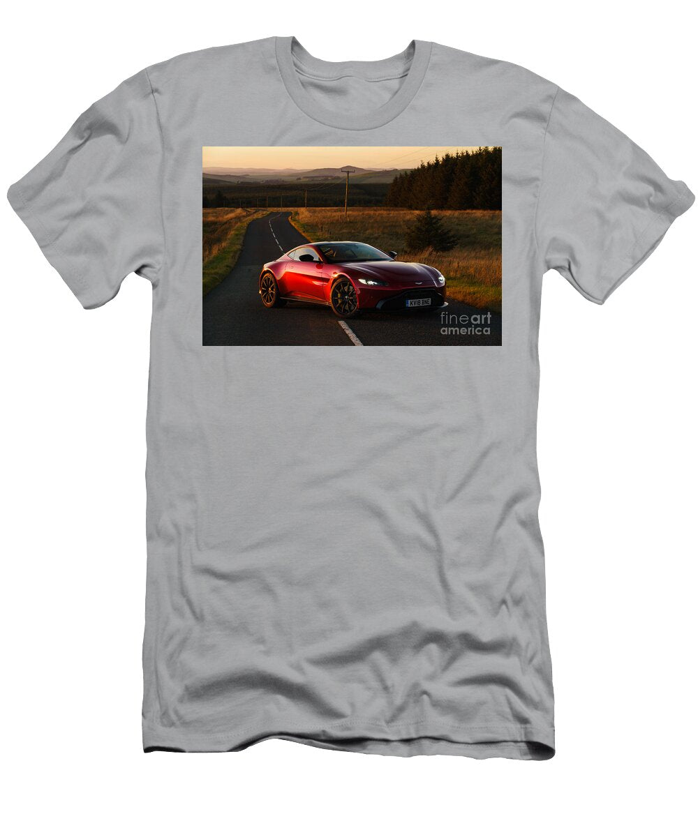 13 Exclusive Luxury Supercar Red Aston Martin Vantage V8 Amg Engine M177 40l Twin Turbocharged Vladyslav Shapovalenko T-Shirt