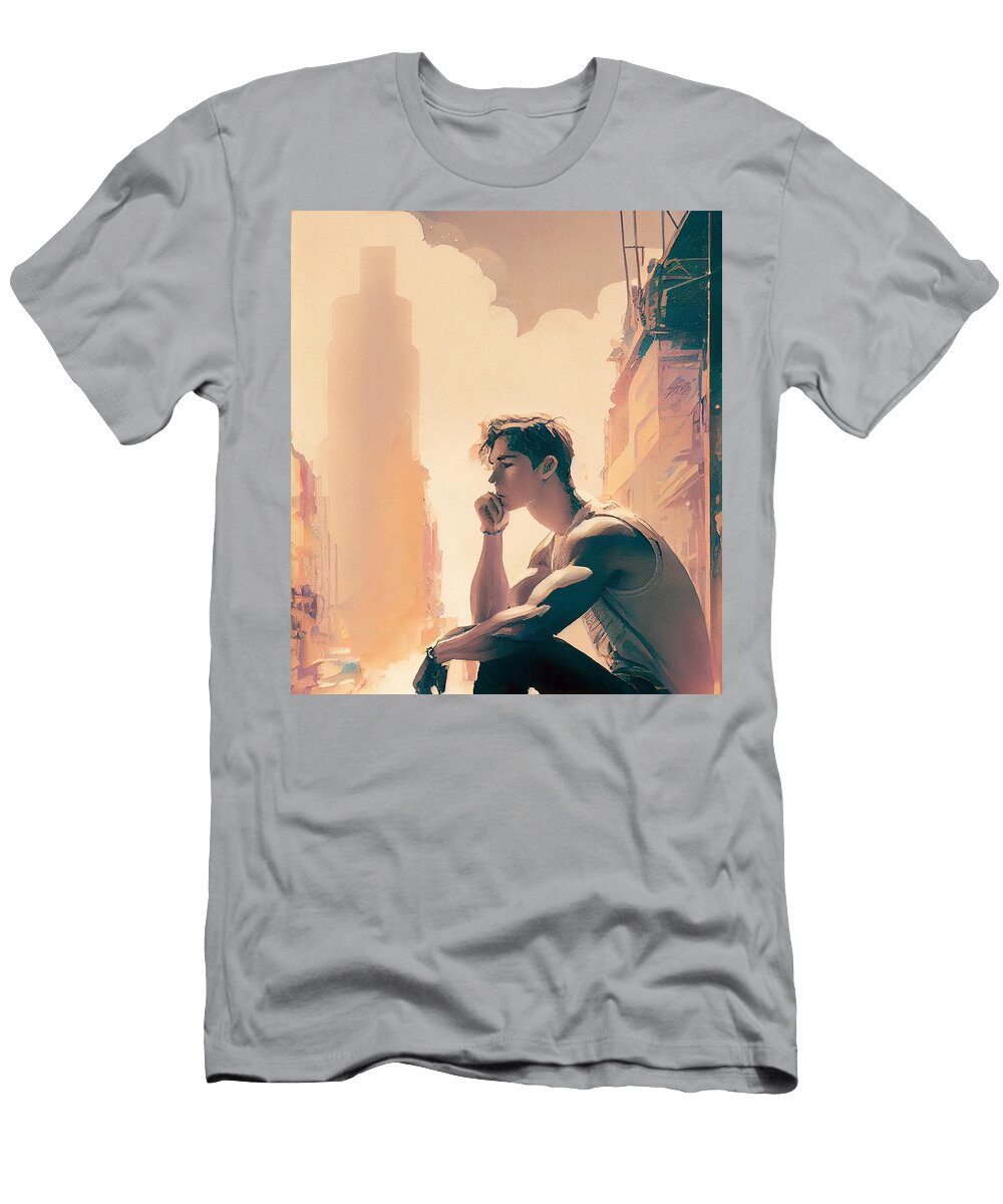 13 in a Jack Kirby Style Gentle and Light Colors By Asar Studios Celestial Images T-Shirt