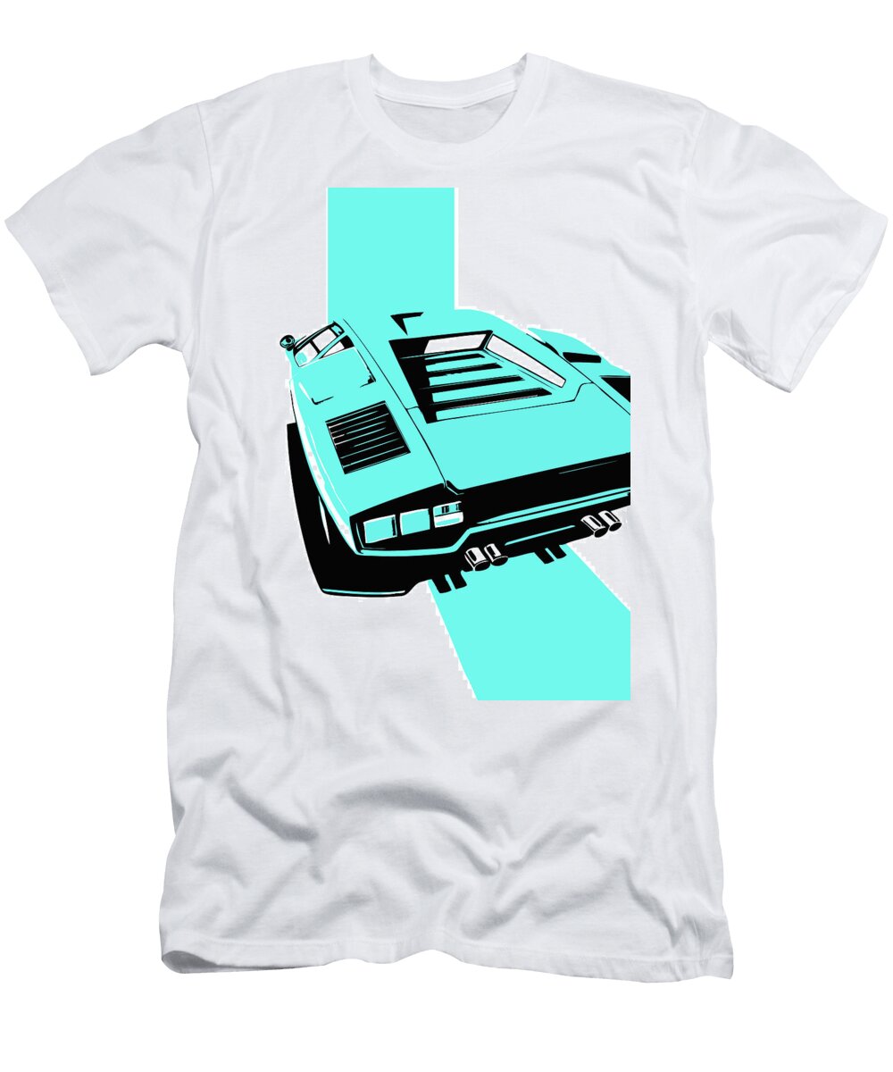 13 Lamborghini Countach Classic Italian Supercar Thespeedart T-Shirt