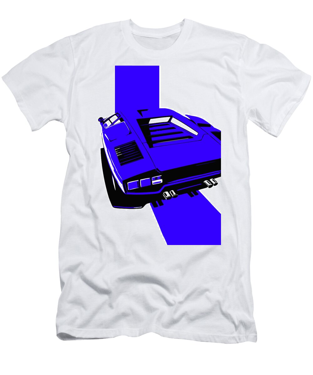 131 Lamborghini Countach Classic Italian Supercar Thespeedart T-Shirt