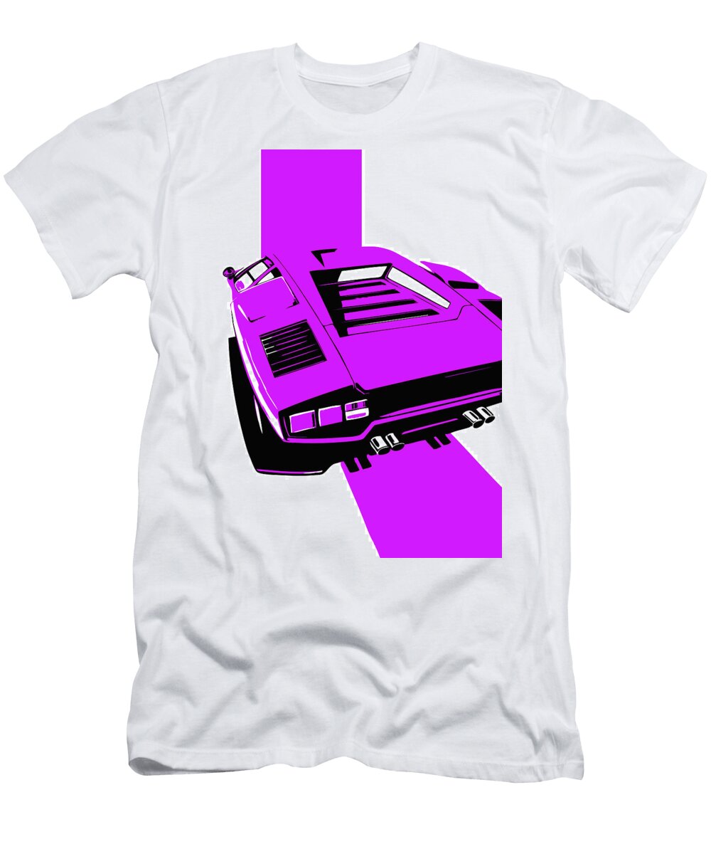 137 Lamborghini Countach Classic Italian Supercar Thespeedart T-Shirt