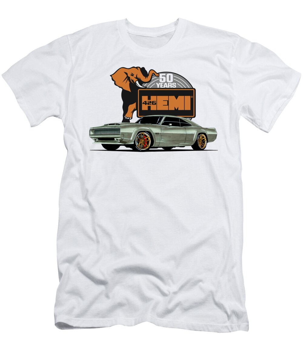 14 Dodge Charger 1968 Hellephant 426 Hemi Supercharged Mopar Vladislav Shapovalenko T-Shirt