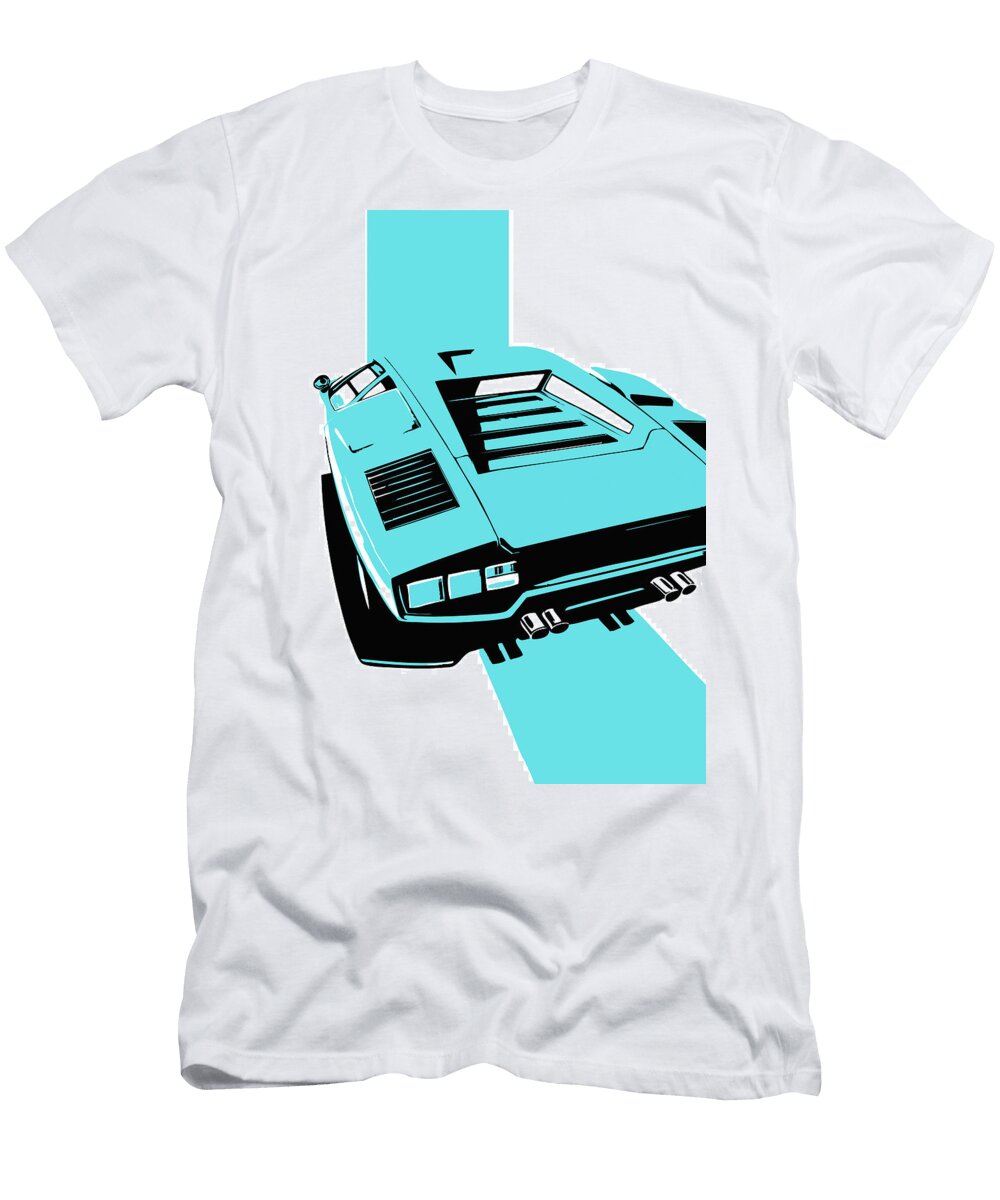 14 Lamborghini Countach Classic Italian Supercar Thespeedart T-Shirt